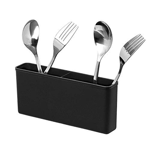 SANNO Plastic Black Utensil Silverware Storage Holder...