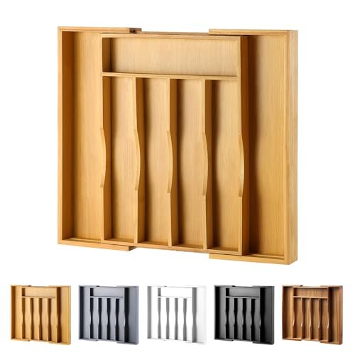 oridom Expandable Bamboo Kitchen Drawer Organizer for...