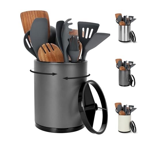 Nigelia Extra Large Kitchen Utensil Holder - Rotating...