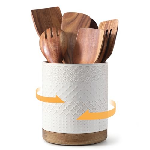 DOWAN 360° Rotating Extra Large Cooking Utensil Holder...