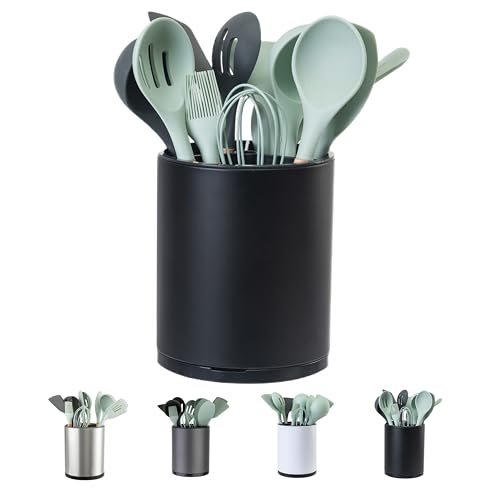 LIBODOUR Kitchen Utensil Holder Extra Large 360°Rotating...