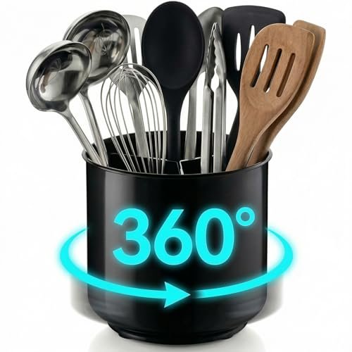 Cooler Kitchen Jumbo Extra Large Sturdy Rotating Black...