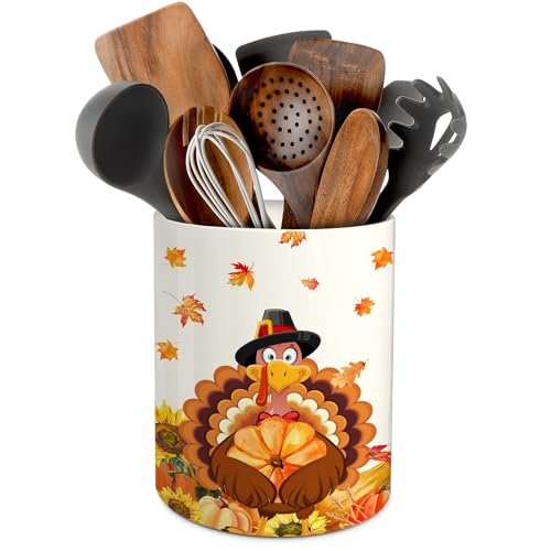 pinata Thanksgiving Kitchen Decor Ceramic Utensil Holder,...