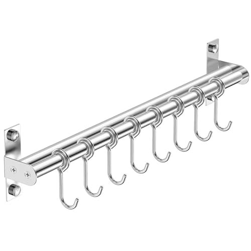 ASkinds Utensil Hanging Rack Stainless Steel Rail Wall...