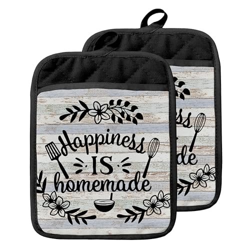 GOOZHO Farmhouse Christmas Kitchen Pot Holders with Heat...