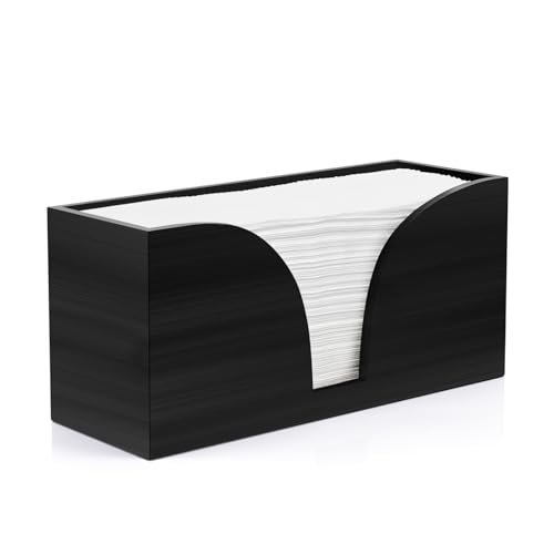 1Pack Wood Countertop Paper Towel Dispenser, Black Clear...