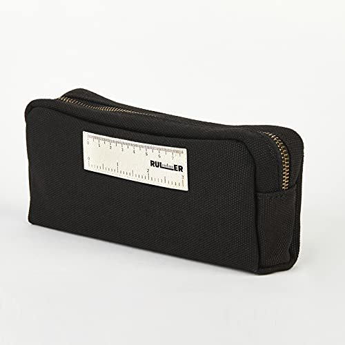 Trilly Canvas Pencil Case Pouch with Ruler, Large Desk...