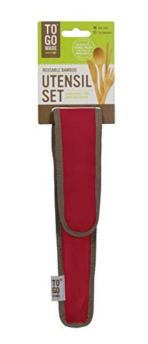 TO GO WARE Repeat Bamboo Utensil Set Red