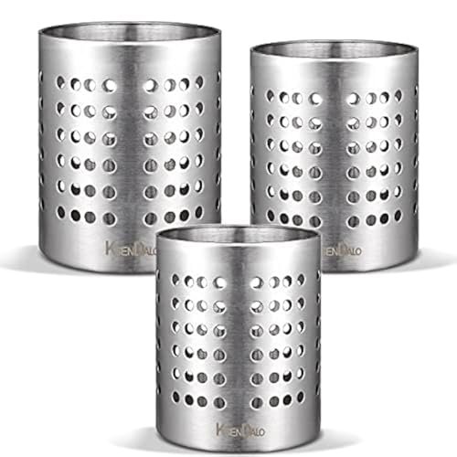 KSENDALO Metal Utensil Holder Set, Small SUS304 Kitchen...