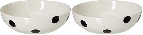 KATE SPADE Deco Dot Pasta Bowl, 1.45 White, Pair