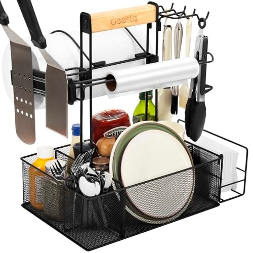 Geesta Grill Caddy for Outdoor Grill, BBQ Portable Kitchen...