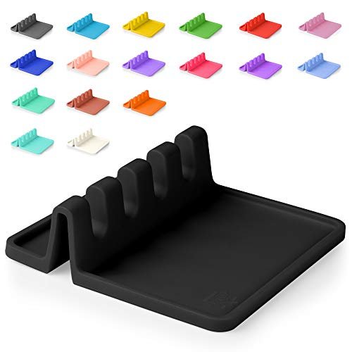 Zulay Kitchen Silicone Utensil Rest with Drip Pad