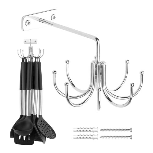 ZEDODIER Kitchen Cooking Utensil Holder, 360° Rotating 8...