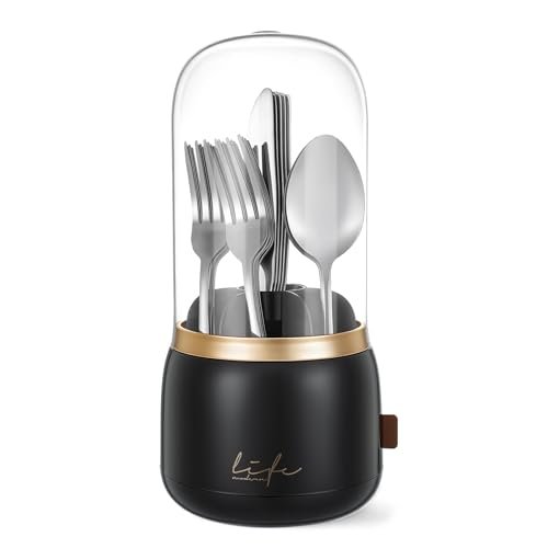 EXIN DECHEN 360° Rotation Silverware Organizer for Kitchen...