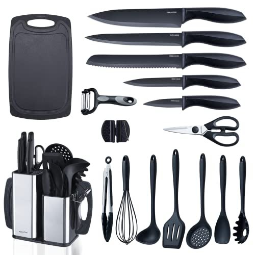 RAXCO Kitchen Utensils Set,18-Piece Cooking Utensils and...