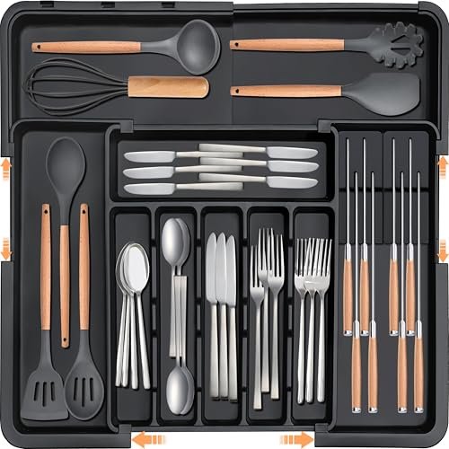 Homecor Silverware Organizer - Expandable Large Kitchen...
