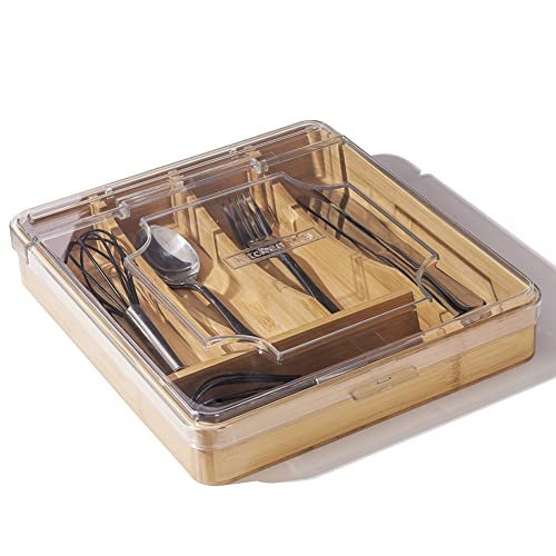 wobivcs Kitchen Drawer Organizer, 13 Inch Silverware...