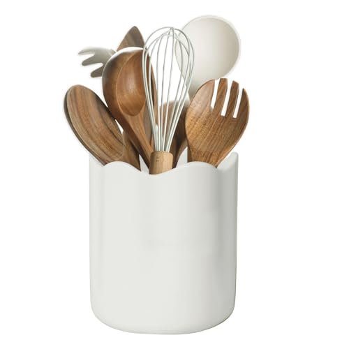 LYRIMEAI Ceramic Utensil Holder for Kitchen Counter, Large...