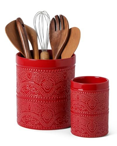 FUN ELEMENTS Kitchen Utensil Holder, 7.2+5.5