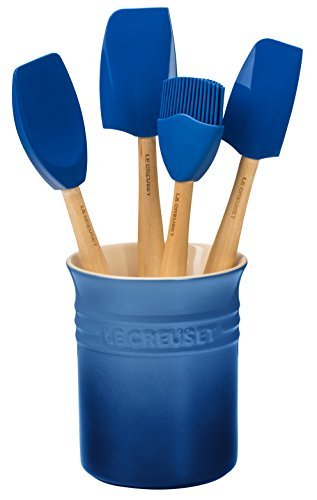 Le Creuset Silicone Craft Series Utensil Set with Stoneware...