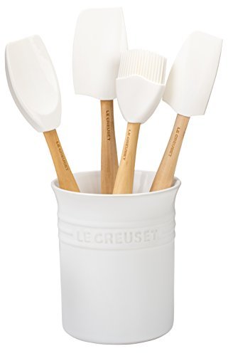 Le Creuset Silicone Craft Series Utensil Set with Crock,...