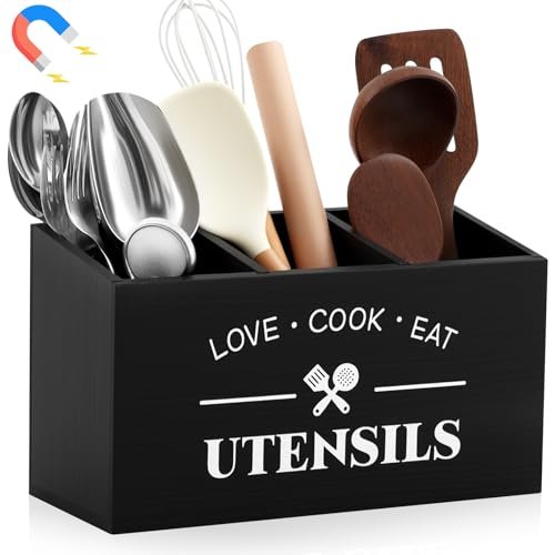 Colingmill Wood Magnetic Utensil Holder Large Kitchen...