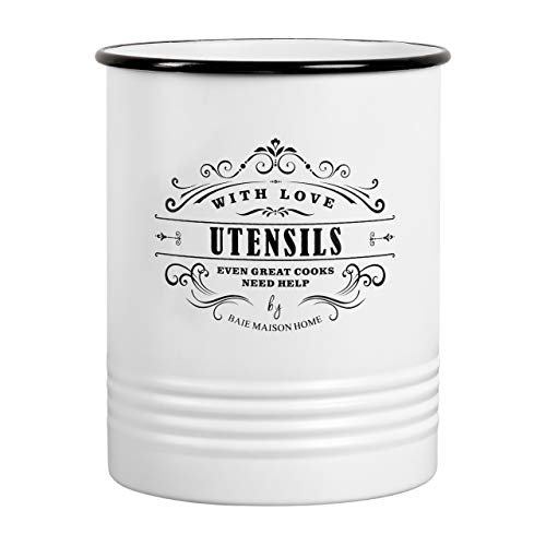 Baie Maison Large Countertop Utensil Holder - Farmhouse...