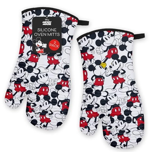 Disney Silicone Oven Mitts Heat Resistant – Mickey Pair