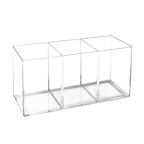 Daxilonyz Acrylic Cutlery Organizer, 3-Sectio Clear Plastic...