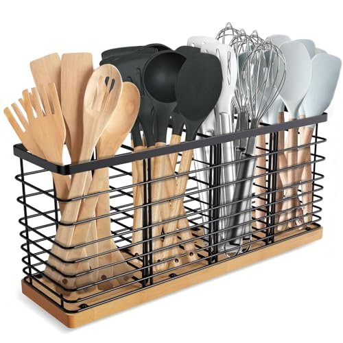 Suli Extra Large Kitchen Utensil Holder Countertop 4...