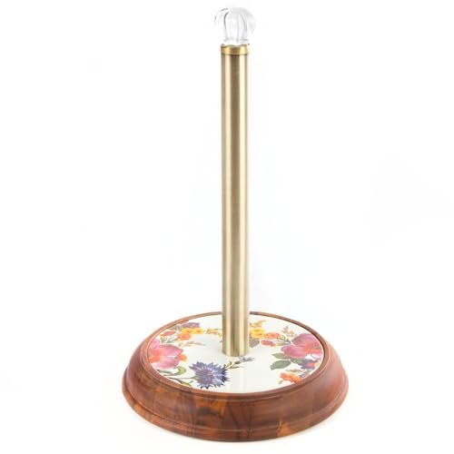 MACKENZIE-CHILDS Wood Paper Towel Holder, Decorative Paper...
