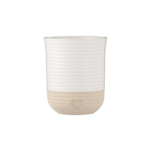 Mason Cash Rustic Charm Utensil Holder Stoneware Heart Motif