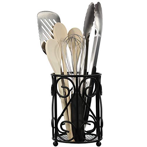 Blue Donuts Vintage Metal Utensil Organizer - Black...
