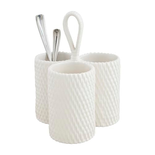 Mud Pie Woven Utensil Holder; 8 1/2