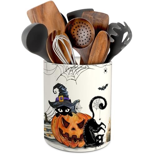 pinata Halloween Kitchen Decor Ceramic Utensil Holder, Cute...