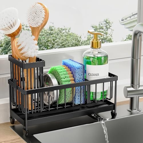 Cisily Sponge Holder for Kitchen Sink, Sink Caddy Organizer...