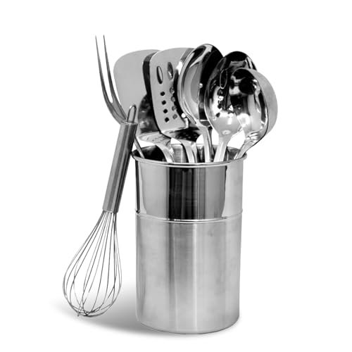 Chef Craft - 8 Piece Stainless Steel Utensils Set Holder - Pampered Chef Stainless Steel Utensil Holder review