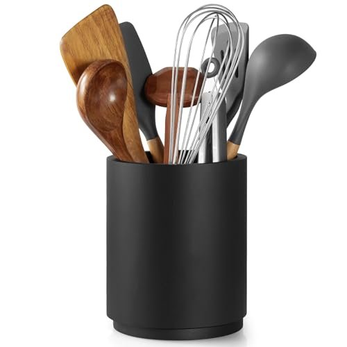 Bivvclaz Wooden Utensil Holder, 360°Rotating 7.2