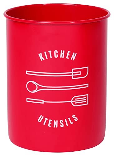 Now Designs Powder-Coated Steel Utensil Crock,Red, 5x6...